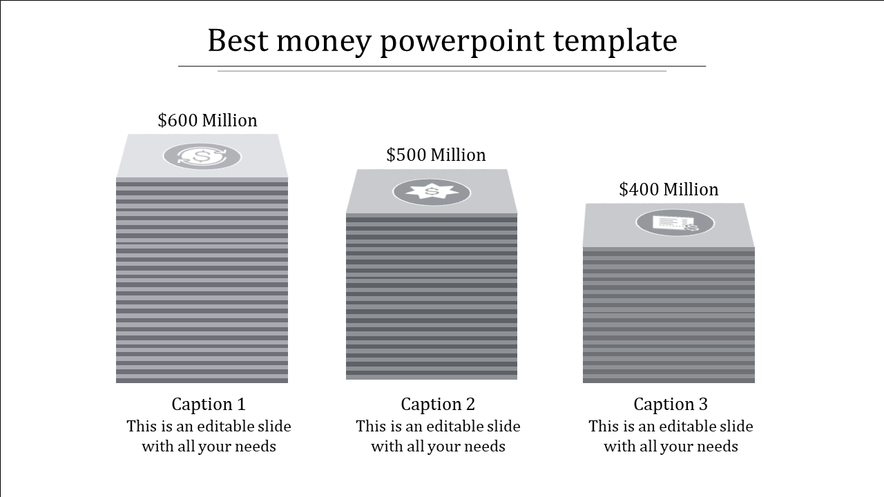 money powerpoint template-grey